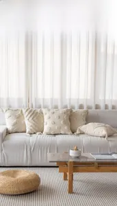 Set of bohemian beige cushion covers with tufted textures, fringe, and geometric embroidery