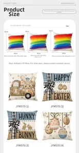Guide des tailles des housses de coussin de Pâques avec dimensions et conseils de poids