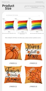 Size guide for autumn maple leaf pillow covers with insert weight recommendations
