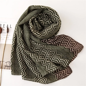 Detailed texture of dark green herringbone scarf with elegant lifestyle props