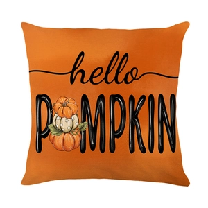 Federa per cuscino Halloween con stampa zucca per decorazione festiva del divano
