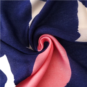 Polka dot navy cotton linen scarf for women, featuring geometric color block pattern