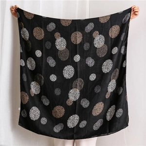 Sciarpa Da Donna Con Stampa A Pois Grande Stile Etnico Vintage Scialle Leggero Morbido Traspirante Poliestere Accessorio