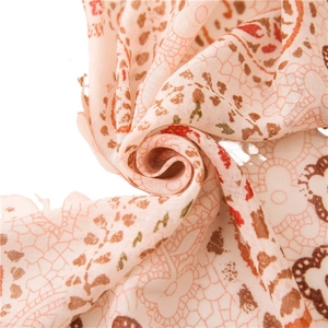 Bohemian paisley pattern scarf in beige pink tones for beach sun protection wrap