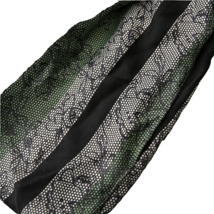 Houndstooth cotton linen scarf with elegant lace patchwork design for women