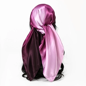 Elegante Foulard Quadrato In Raso Sfumato Ombre Effetto Raso Per Testa Collo Accessorio Per Capelli Moda Per Donna
