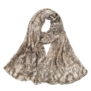 Fashionable floral print long scarf for women with soft texture and chic abstract pattern