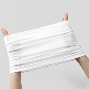 Hoge elasticiteit witte antislip tulband muts voor dames met fijn gebreid textuur