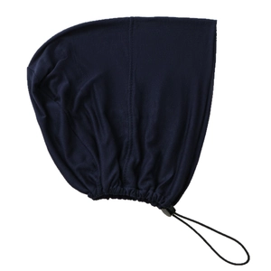 Turban élastique bleu marine pour femme avec cordon de serrage en maille respirante