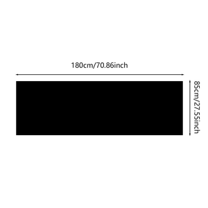 Size specifications of the long rectangular voile shawl showing 180cm length and 85cm width