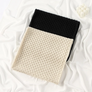 Unisex Winter Warm Knit Neck Warmer Solid Color Polyester Cable Knit Infinity Scarf Snood For Men Women Fashion Outdoor Daily