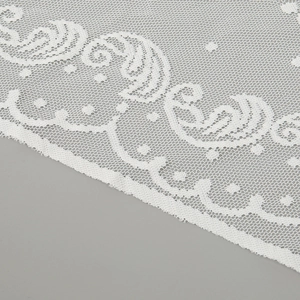 Écharpe triangle en dentelle blanche à broderie cachemire vintage pour femmes