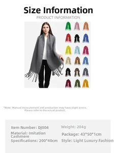 Dettaglio della tavolozza colori e della morbida consistenza delle frange della sciarpa cashmere