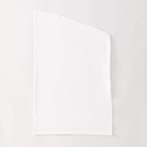 Detailed close-up showing the fine edge stitching on white mercerized cotton fabric turban