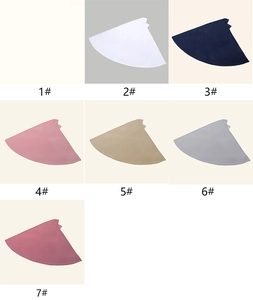 Grid view showing seven diverse color options of the plain hijab scarf collection