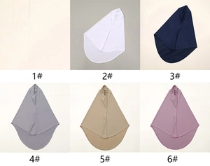 Selection of six colors for the lightweight crystal linen Muslim hijab style headscarf
