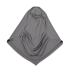 Dark grey breathable jersey turban headscarf for women with premium elastic stitching