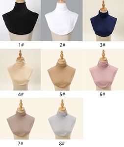 Variety of mock turtleneck dickey collars for women in eight different neutral colors