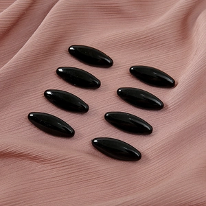 Lot de 8 épingles à hijab en plastique noir clips d'écharpe, attaches ovales lisses et décoratives.