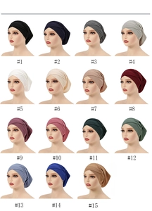 Detailed display of 15 colors for the ribbed cotton cross turban hat collection