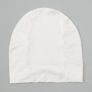 Minimalist white modal turban hat with premium stitching for women's daily wear
