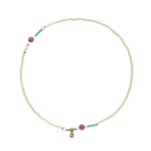 Bracelet multicouche en perles de cristal rétro avec un pendentif pièce dorée
