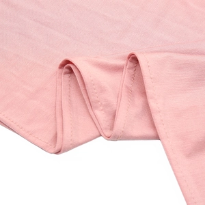 Pink mercerized cotton modal scarf with premium stitching and silky fabric texture
