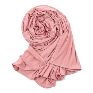 Women Solid Color Modal Jersey Hijab Scarf High Quality Soft Mercerized Cotton Large Wrap Shawl Daily Religious Accessories