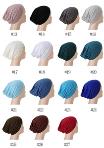 Selection of modal turban headbands in 15 solid colors with a soft knit texture