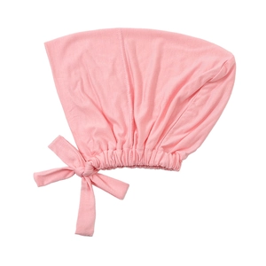 Dettaglio sottocuffia rosa elastico con grande fiocco laterale e bordo elasticizzato