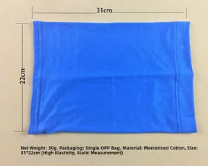 Royal blue mercerized cotton inner hijab cap with 31x22cm dimensions and 30g weight
