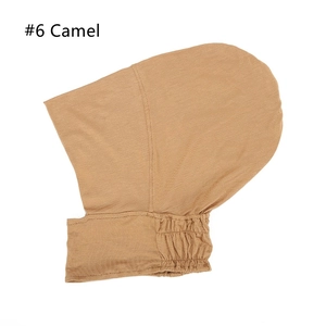 Breathable modal camel ninja underscarf cap with elastic neck cover for women