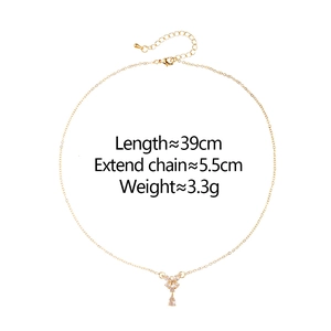 Detail showing butterfly necklace dimensions: 39cm length with 5.5cm extension chain