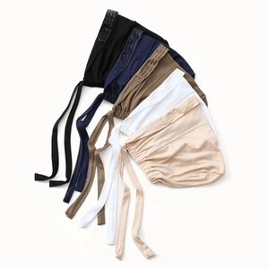 Set da 5 turbanti con coulisse per donna in colori assortiti e tessuto elastico