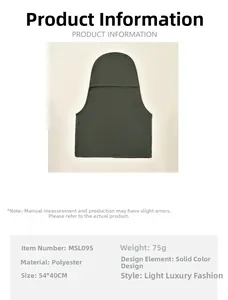 Detail specifications of dark green polyester headscarf with item number MSL095