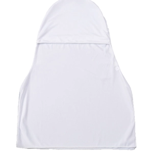 Solid white breathable pullover hijab headscarf made of stretchable elastic fabric
