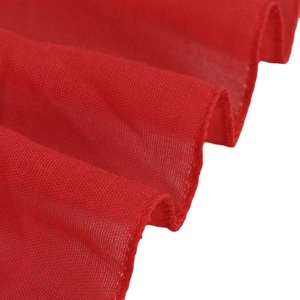 Elegant red tie-dye lace scarf with fringe, thickened winter cotton linen shawl for women