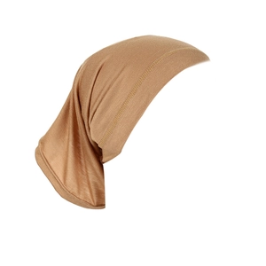 Ελαστικό ανοιχτό καφέ modal εσωτερικό σκουφάκι hijab για γυναίκες με τέλειο φινίρισμα
