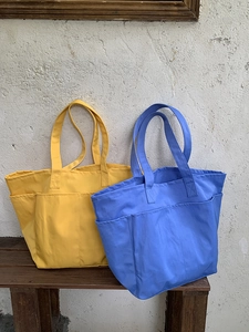 Borsa Tote in Nylon da Donna Multitasche Grande Capacità Borsa a Tracolla Casual per Shopping Quotidiano Lavoro Moda Tinta Unita