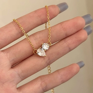 Zircon Bracelet For Women Copper 18K Gold Plated Pear Round Cubic Zirconia Minimalist Adjustable Fashion Accessory