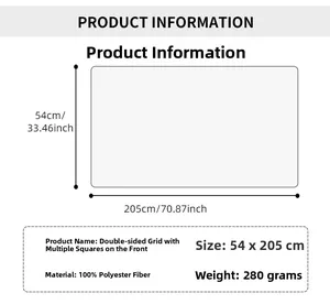 Detailed size specifications of the double-sided lattice plaid winter scarf in 54x205cm