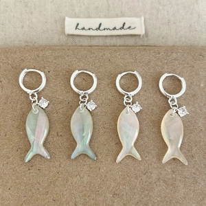 Fisch Anhänger Ohrringe Mit Kupfer Und Perlmutt Muschel Irisierende Zirkon Süß Niedlich Ozean Stil Schmuck Für Damen