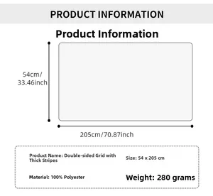 Size specifications for 205x54cm double-sided plaid scarf made of 280g polyester fiber