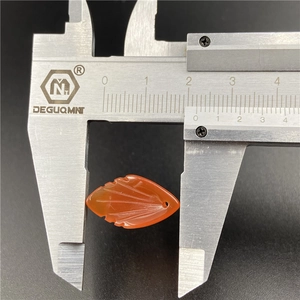 Natural orange agate petal pendant measuring 2.1cm for DIY jewelry making and hairpins