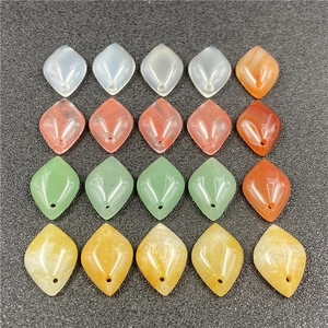 Polished agate and jade petal beads in multiple colors for DIY jewelry making
