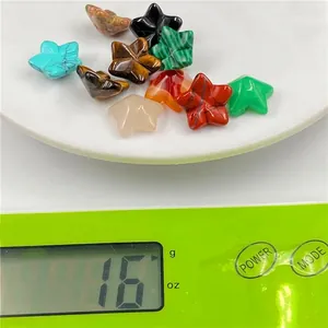 Set di perle in pietre naturali a forma di stella turchese e occhio di tigre per fai da te