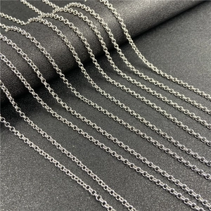 Minimalist Copper Rolo Chain Necklace Silver Plated DIY Jewelry Making Accessory For Sweater Necklace Women Men