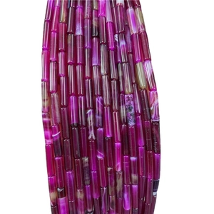 Deep purple cylindrical agate tube beads 3x12mm for DIY jewelry and necklace making