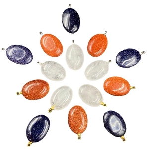 Ovale kristallen agaat hangers met metalen oogjes in diverse kleuren voor het maken van sieraden