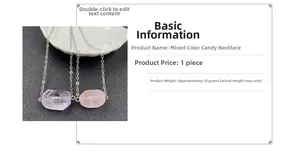 Detail of faceted amethyst and rose quartz stone pendant on a silver link chain
